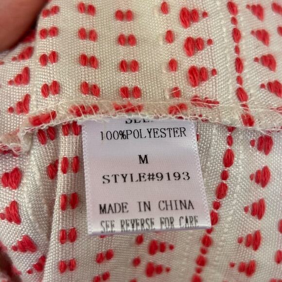 Anthropologie Freeway Red & Cream A-Line Party Dress Size Medium - Picture 4 of 7